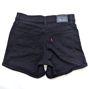 Levi's mid length black shorts, women's 26